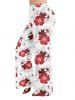 Plus Size Hibiscus Flower Print Drawstring Hawaii Wide Leg Pants -  