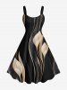 Ensemble de plage hawaïen assorti grande taille à imprimé lys pour couples - Noir 
