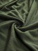 Solid Color Cinched Twisted Sweater and Pintuck Buckle Waist Wide Leg Pants Plus Size Outfit -  