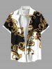 Colorblock Floral Pattern Print Plus Size Matching Hawaii Beach Outfit For Couples -  
