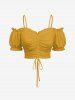 Hibiscus Flower Tropical Leaf Print Plus Size Hawaii Matching Set -  