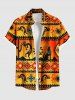 Sun Dog Ethnic Pattern Print Plus Size Matching Hawaii Beach Outfit For Couples -  