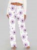Daisy Flowers Print Plus Size Matching Hawaii Beach Outfit For Couples -  