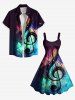 Robe hawaïenne grande taille à imprimé galaxie ombré et symboles musicaux - Concorde 5X