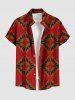 African Print Ethnic Graphic Plus Size Matching Hawaii Beach Outfit For Couples -  