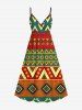 African Print Ethnic Geometric Graphic Plus Size Matching Hawaii Beach Outfit For Couples -  