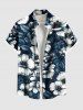 Flowers Leaf Tropical Print Plus Size Matching Hawaii Beach Outfit For Couples -  
