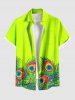 African Print Peacock Feather Plus Size Matching Hawaii Beach Outfit For Couples -  