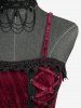Gothic  Lace Up Cinched Ruffles Layered A Line Dress -  