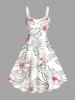 Flowers Leaf Tropical Print Plus Size Matching Hawaii Beach Outfit For Couples -  