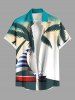 Matching Hawaii Shirt and Romper Plus Size Beach Outfit Coconut Tree Sailboat Rudder Ombre Printed for Couples -  