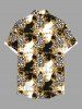African Print Floral Leopard Colorblock Plus Size Matching Hawaii Beach Outfit For Couples -  
