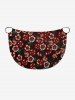 Paréo de plage convertible grande taille à imprimé floral et feuilles, style hawaïen - Noir 4X
