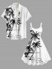 Robe débardeur hawaïenne imprimée cocotiers grande taille - Blanc S