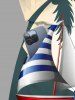 Plus Size Coconut Tree Sailboat Rudder Ombre Print Cinched Hawaii Romper -  