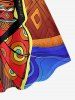 Plus Size Ethnic Lady Sun Print Hawaii Tank Dress -  