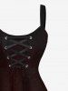 Robe trapèze à imprimé pieuvre grande taille, style hawaïen, lacée - Noir 6X