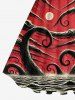 Plus Size Octopus Sea Moon Print Hawaii Swing A Line Dress -  
