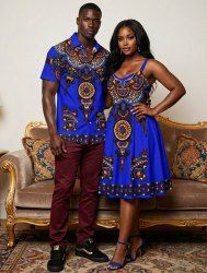 Ethnic Mirror Floral Print Plus Size Matching Hawaii Beach Outfit For Couples -  