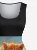 Shark Cat Sea Waves Print Plus Size Matching Hawaii Beach Outfit For Couples -  