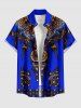 Ethnic Mirror Floral Print Plus Size Matching Hawaii Beach Outfit For Couples -  