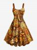 Ethnic Graphic Mask Print Plus Size Matching Hawaii Beach Outfit For Couples -  
