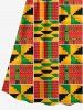 Plus Size Ethnic Geometric Pattern Print Surplice Hawaii Cami Dress -  