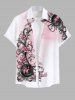Flower Vine Branch Print Plus Size Matching Outfit For Couples -  