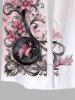 Flower Vine Branch Print Plus Size Matching Outfit For Couples -  