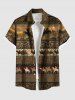 Ethnic Horse Floral Pattern Print Plus Size Matching Hawaii Beach Outfit For Couples -  