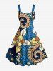Flower Curve Ethnic Graphic Print Plus Size Matching Hawaii Beach Outfit For Couples -  