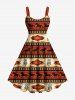 African Printed Matching Couple Outfit Horse Feather Dream Catcher Hawaiian Set -  