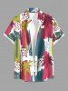 Coconut Tree Painting Colorblock Print Plus Size Matching Hawaii Beach Outfit For Couples -  