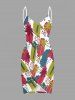 Coconut Tree Painting Colorblock Print Plus Size Matching Hawaii Beach Outfit For Couples -  