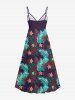Robe cache-cœur hawaïenne à imprimé de fleurs d'hibiscus et de feuilles tropicales, grande taille - Concorde 2X
