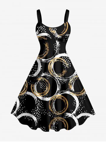 Robe débardeur à pois grande taille - BLACK - M