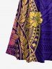 African Printed Matching Couple Outfit Ethnic Pattern Tropical Flowers Hawaiian Set -  