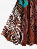 African Printed Matching Couple Outfit Hibiscus Flower Ethnic Pattern Hawaiian Set -  