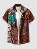 African Printed Matching Couple Outfit Hibiscus Flower Ethnic Pattern Hawaiian Set -  