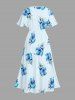 Flowers Print Plus Size Matching Hawaii Beach Outfit For Couples -  
