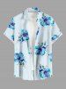 Flowers Print Plus Size Matching Hawaii Beach Outfit For Couples -  