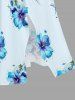 Flowers Print Plus Size Matching Hawaii Beach Outfit For Couples -  