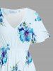 Flowers Print Plus Size Matching Hawaii Beach Outfit For Couples -  