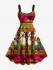 African Printed Matching Couple Outfit Ethnic Animals Geometric Pattern Hawaiian Set -  