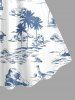 Coconut Tree Sailboat Stone Print Plus Size Matching Hawaii Beach Outfit For Couples -  