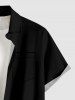 Plus Size Ethnic Animals Geometric Pattern Print Buttons Pocket Hawaii Shirt For Men -  