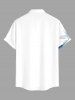 Plus Size Flowers Tropical Print Buttons Pocket Hawaii Shirt For Men -  