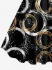 Plus Size Cirle Dots Print Tank Dress -  