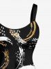 Plus Size Cirle Dots Print Tank Dress -  