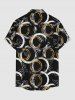 Chemise à pois grande taille pour homme - Noir 4XL